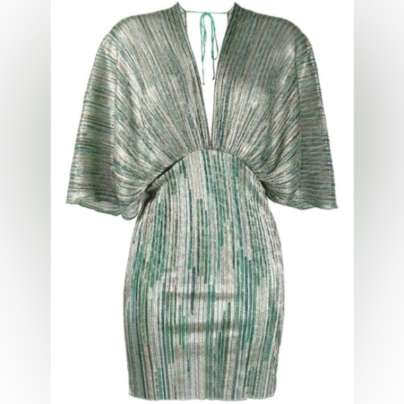 ROTATE Birger Christensen Ester Dress in Fern Green size 32 US 0 NWT - Picture 3 of 14